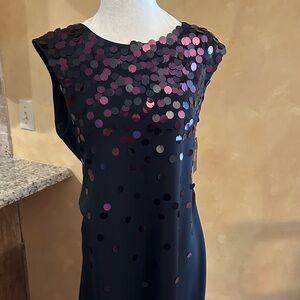 Alfani Black Dress with Pink Accents